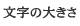 文字サイズ